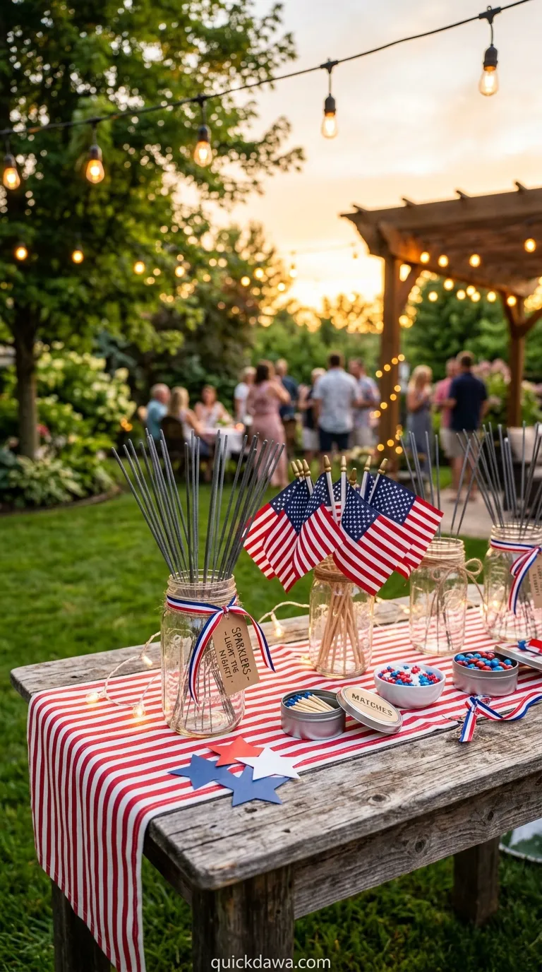 Backyard Sparkler Station