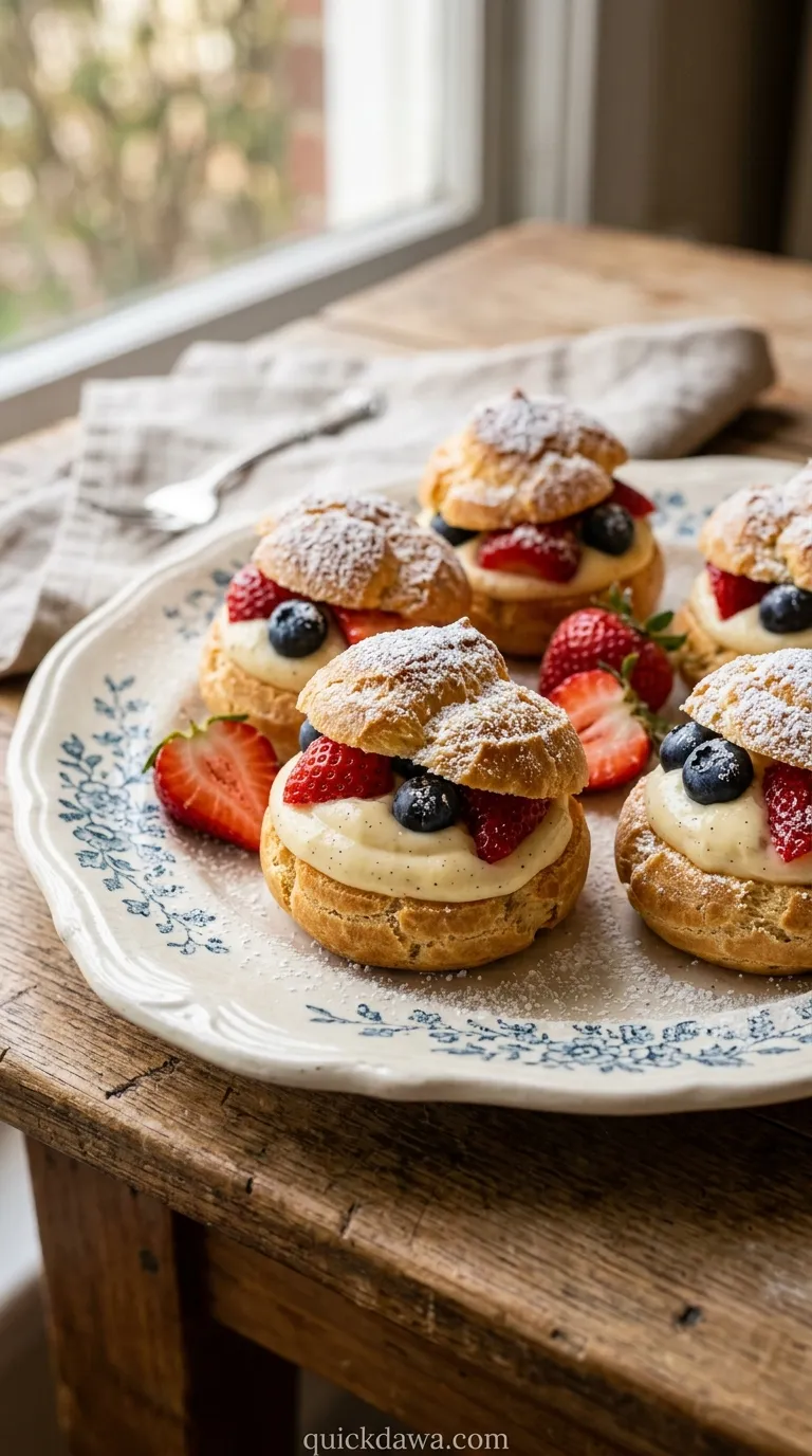 Berry Cream Puffs