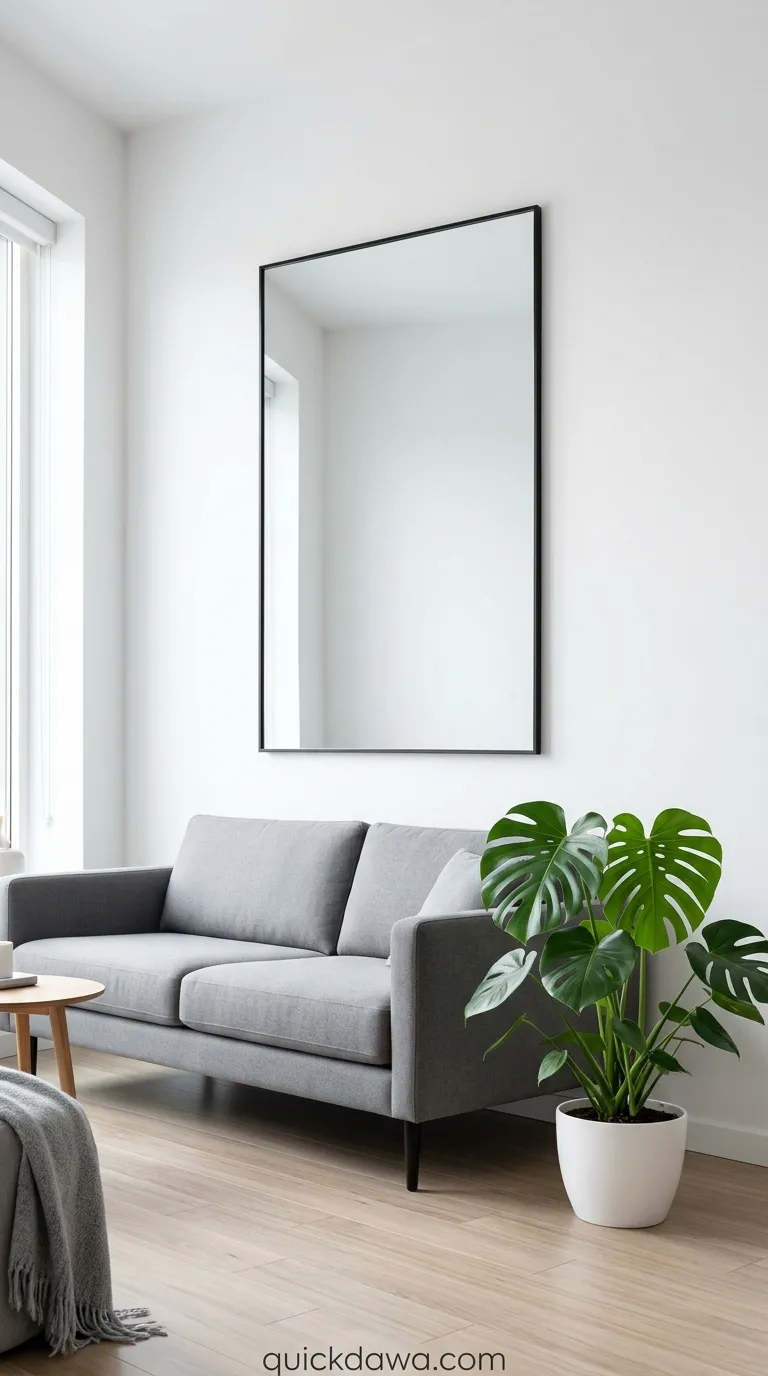 Black Framed Rectangular Mirror