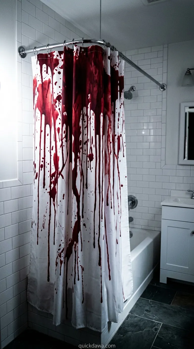 Blood-Drip Shower Curtain
