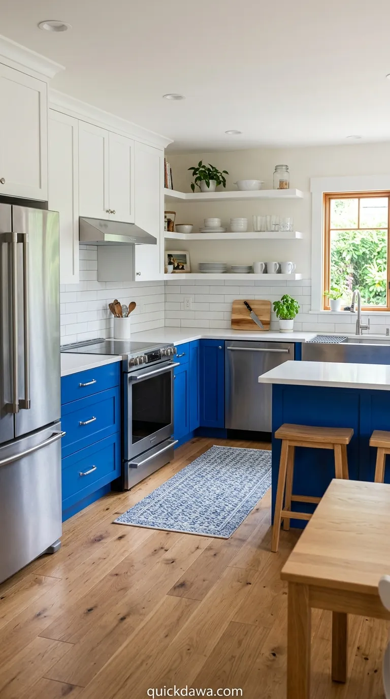Blue Lower Cabinets Only