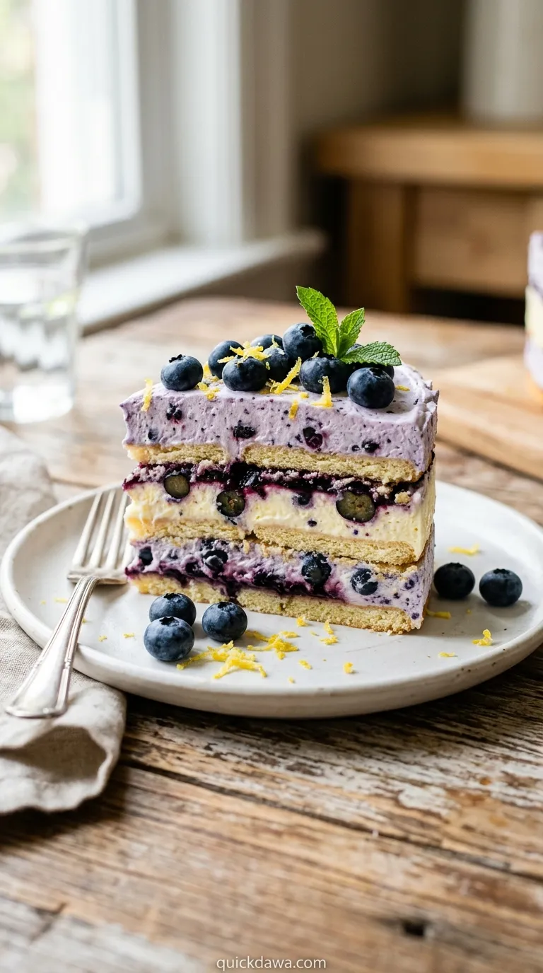 Blueberry Lemon Icebox Cake