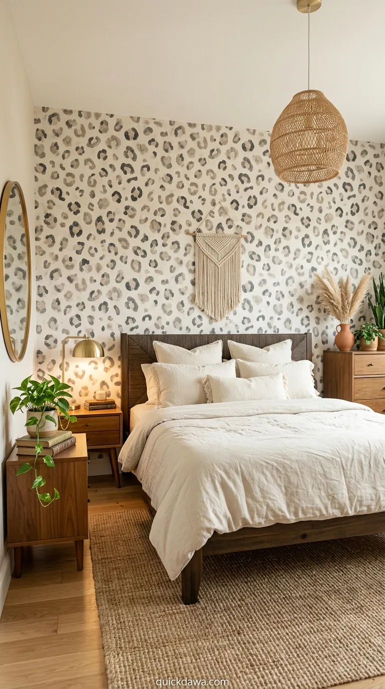 Boho Animal Print Wallpaper