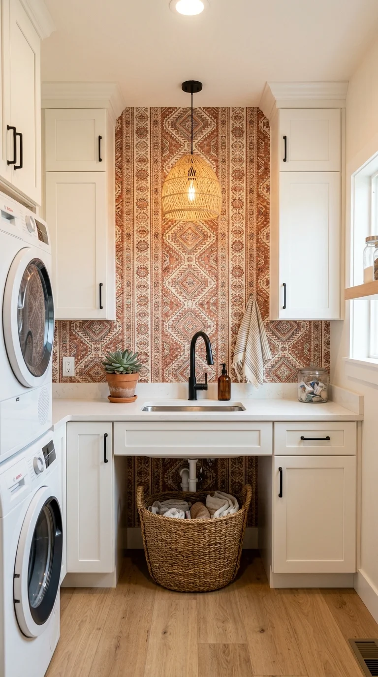 Boho Printed Wallpaper Accent