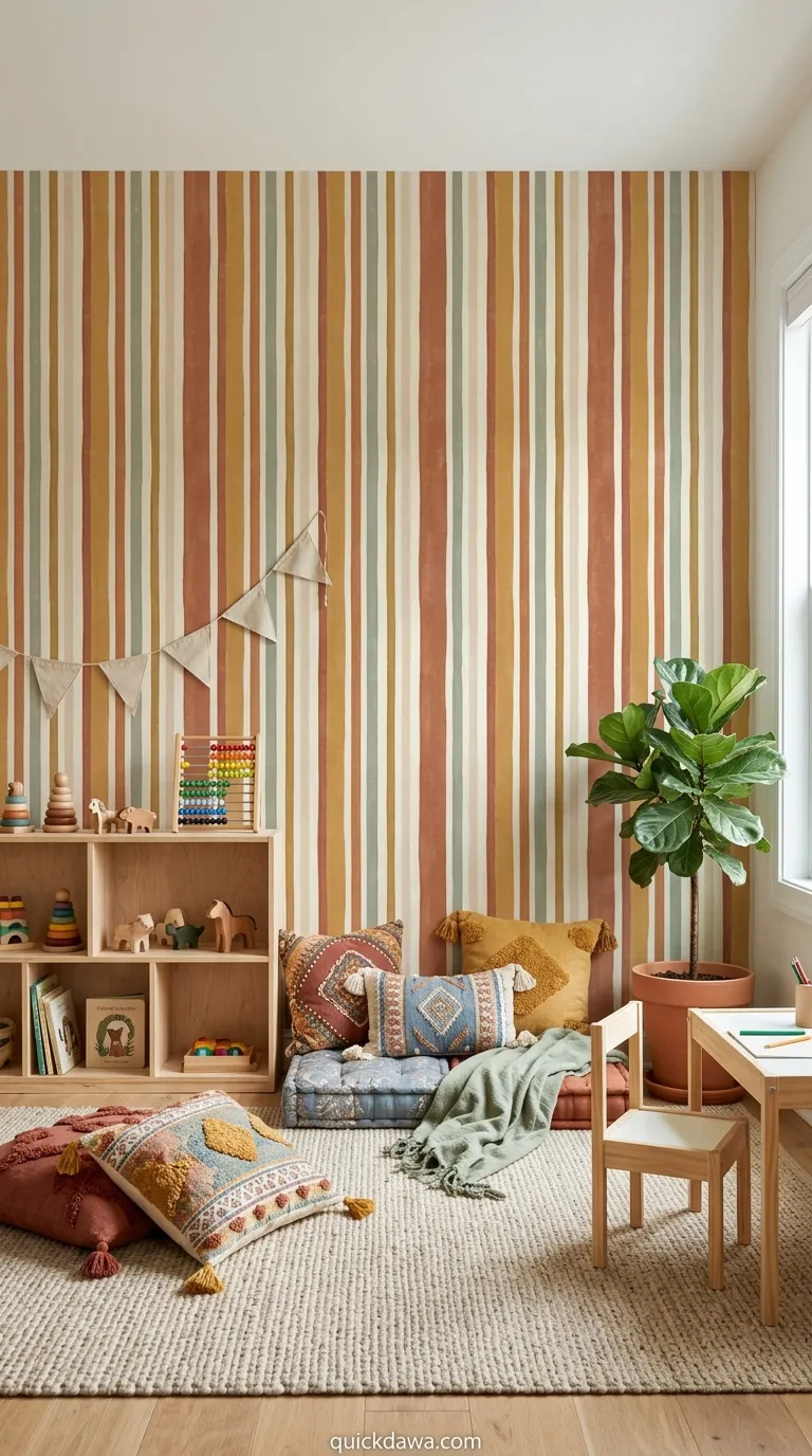 Boho Stripe Wallpaper