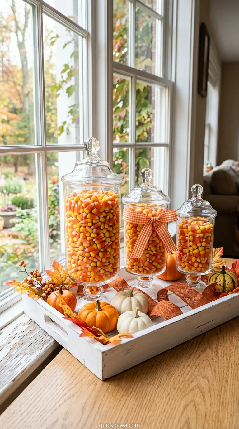 Candy Corn Apothecary Jars