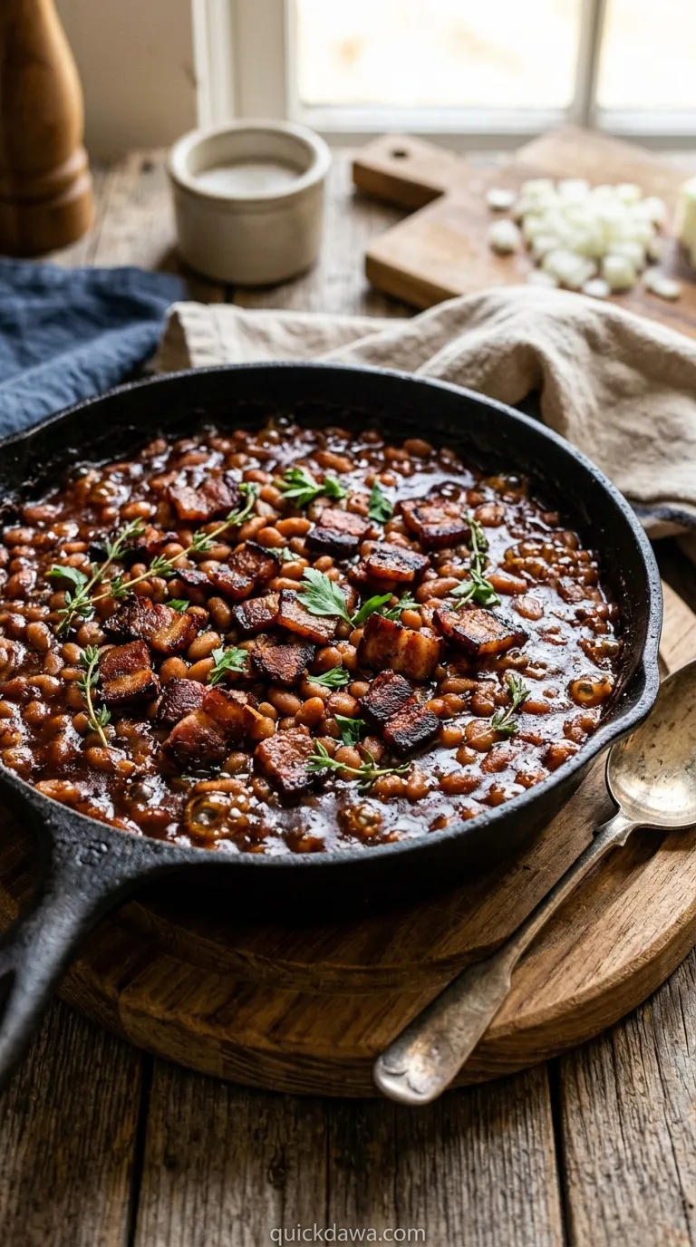 Cast Iron Bean Bake