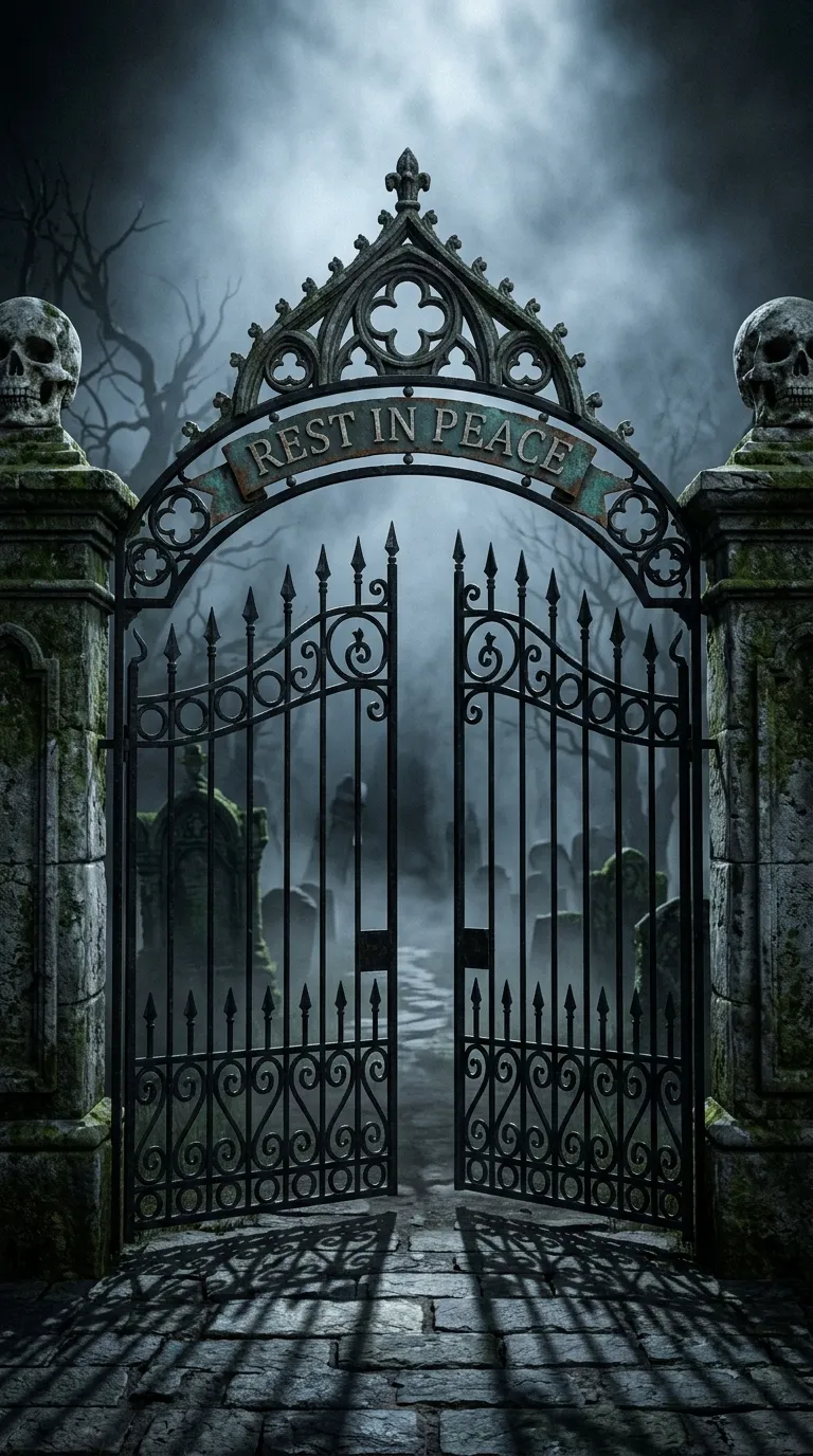 Cemetery Gate Entrance