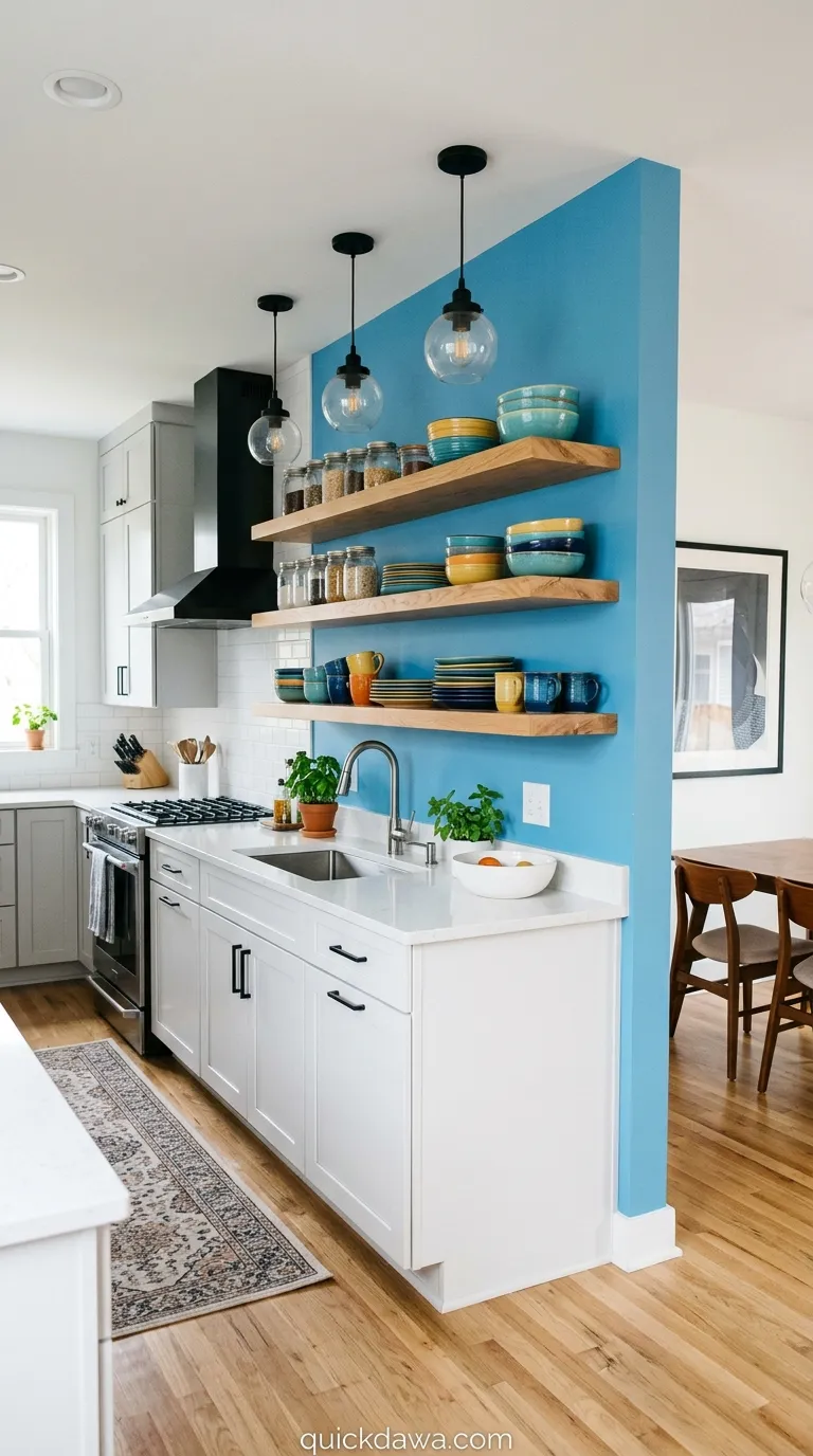 Cerulean Statement Wall
