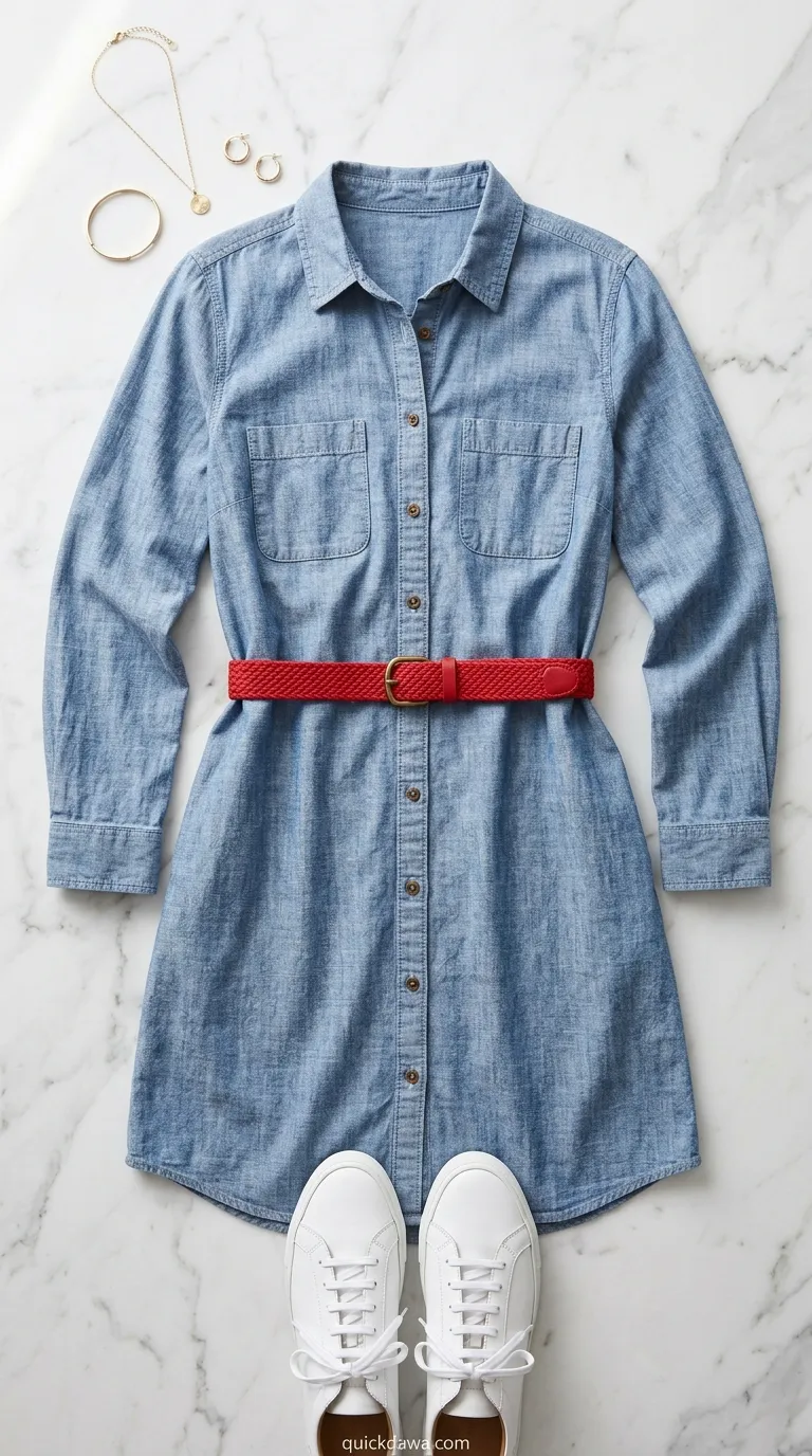 Chambray Shirt Dress