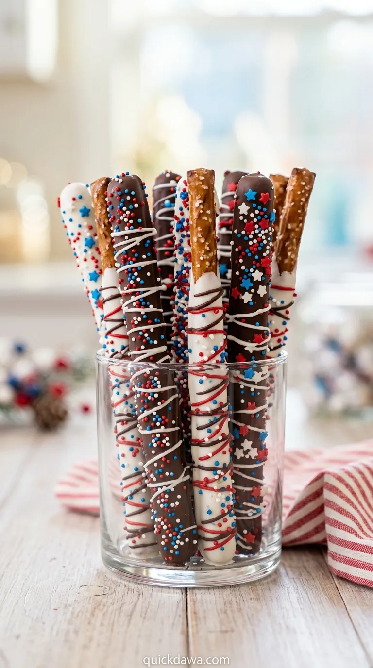 Chocolate-Dipped Pretzel Rods