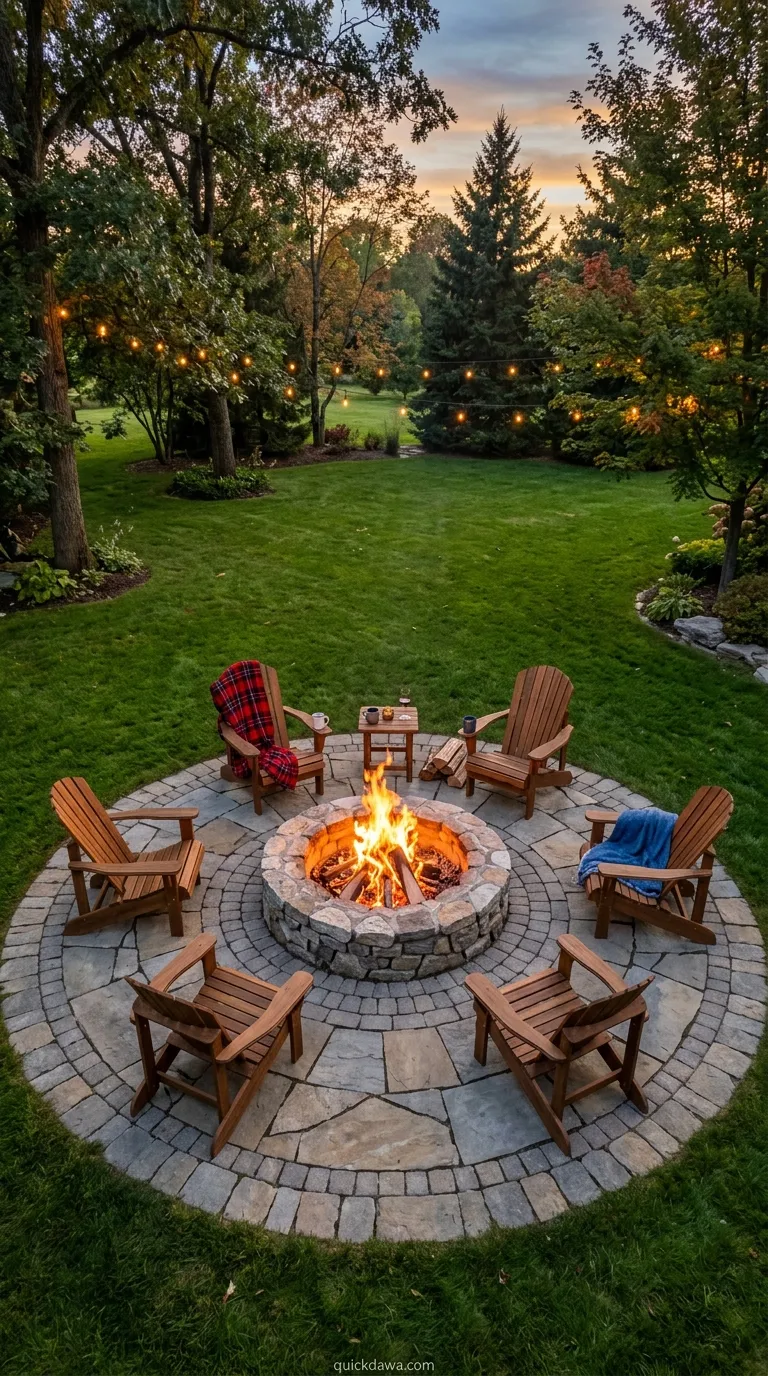 Circular Stone Fire Pit