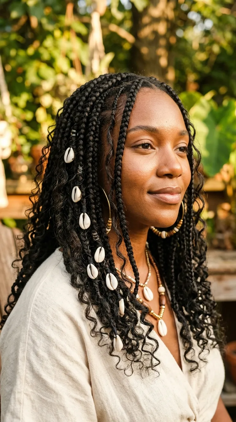 Cowrie Shells Boho Braids