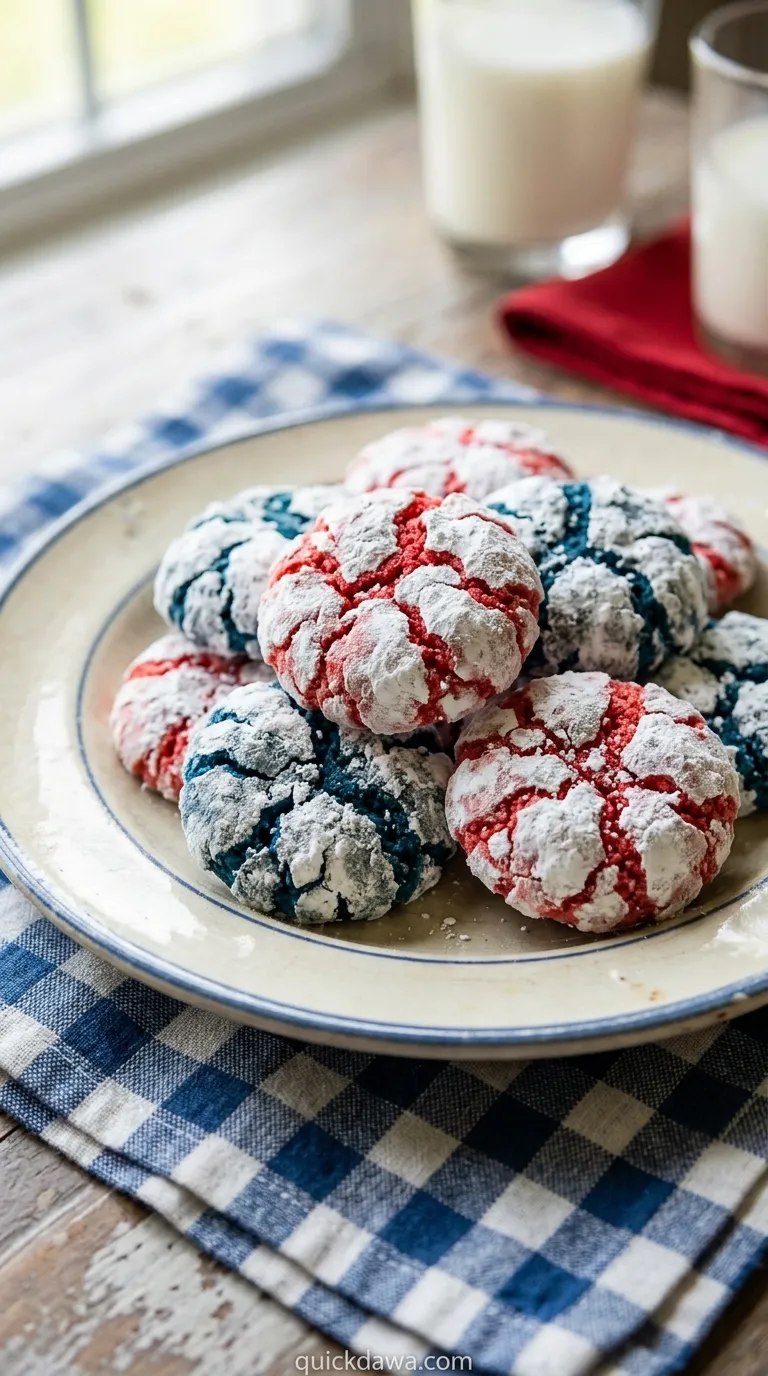 Crackled Patriotic Cookies