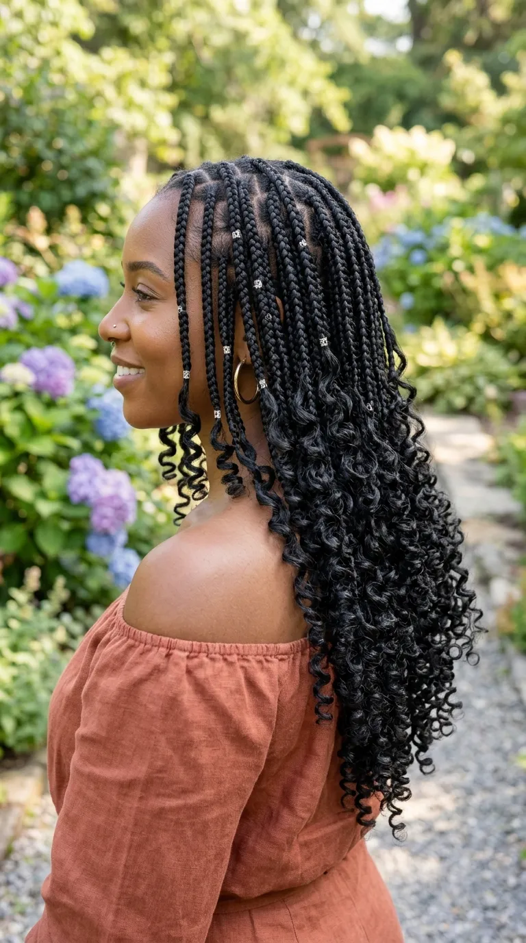 Curly Waterfall Layers