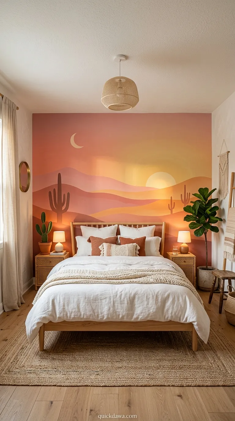 Desert Sunset Mural Wallpaper