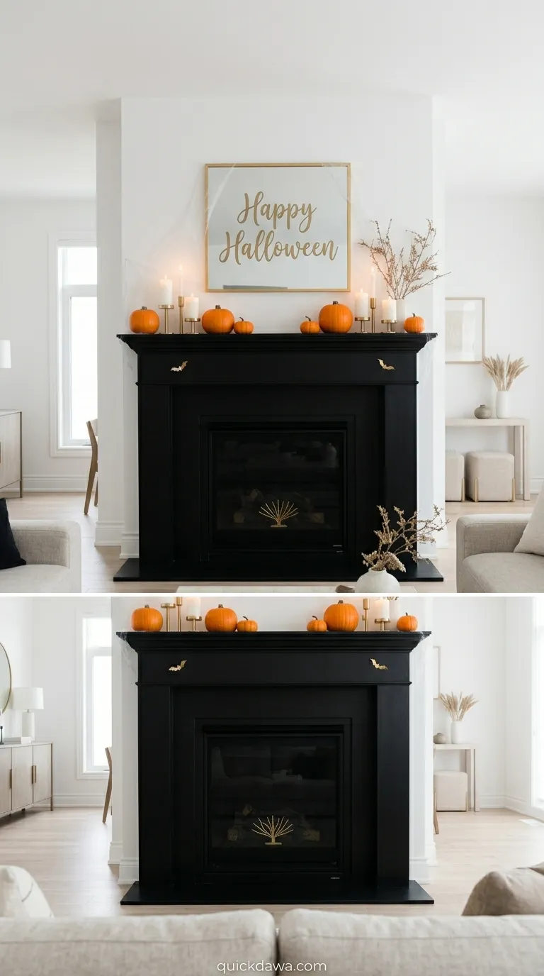 Dramatic Black Mantel Transformation