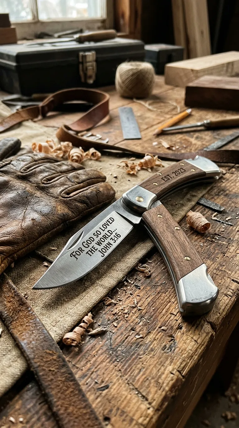 Engraved Bible Verse Pocket Knife