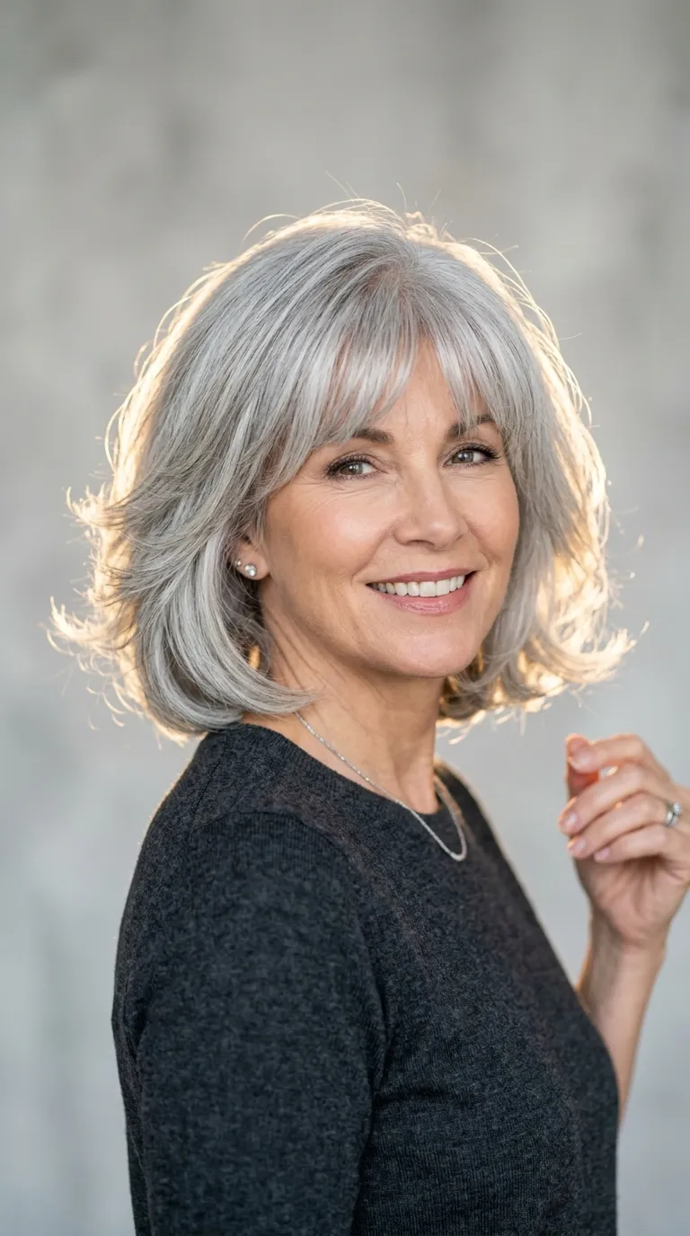 Feathered Silver Bob