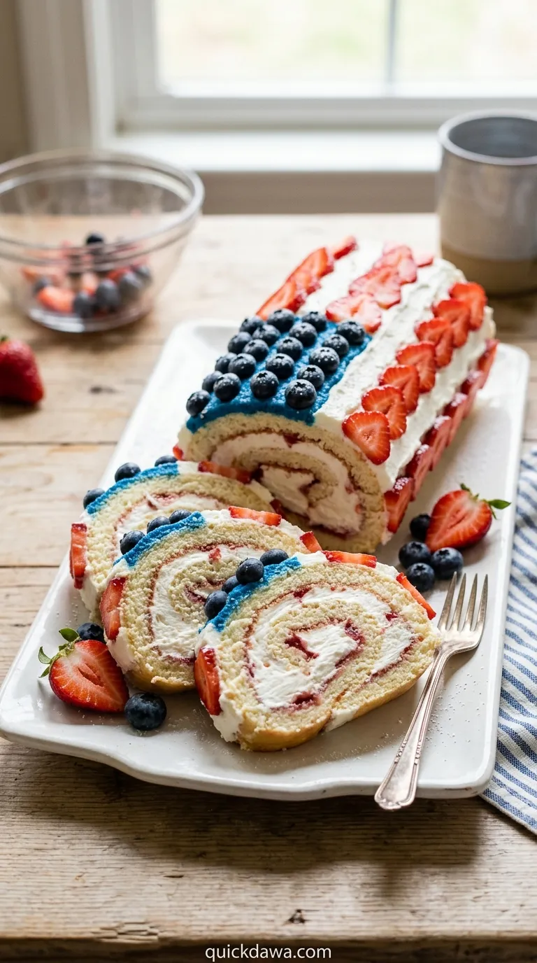 Flag Cake Roll