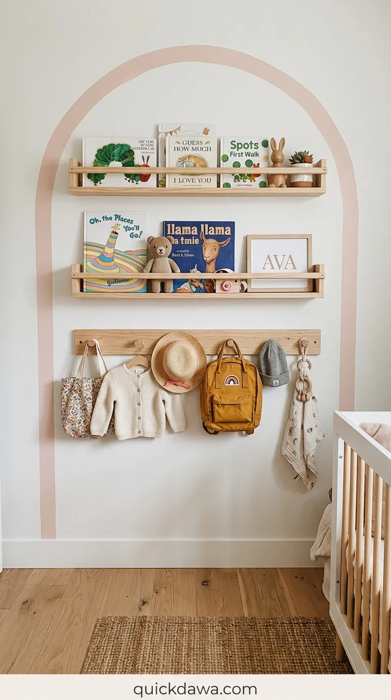 Floating Shelf Peg Rail