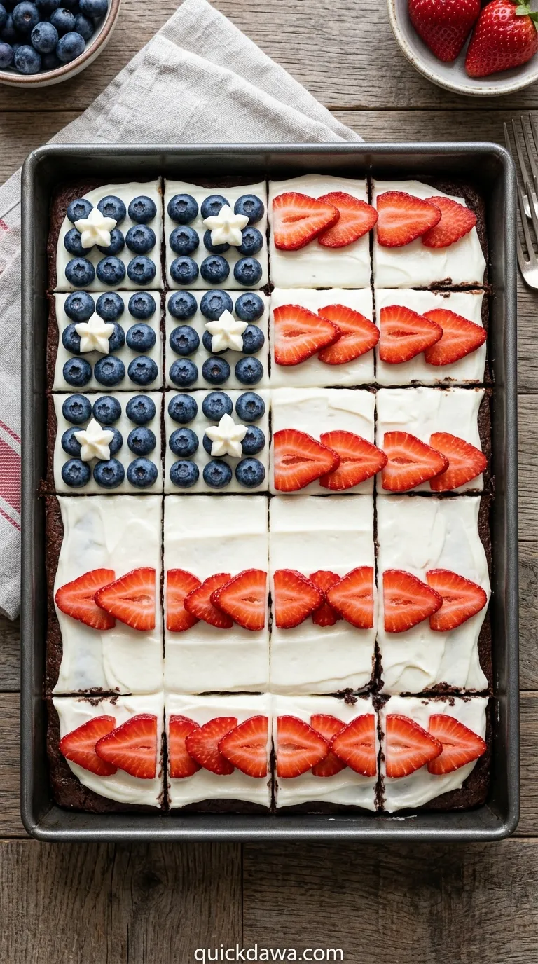 Fudgy Flag Brownies