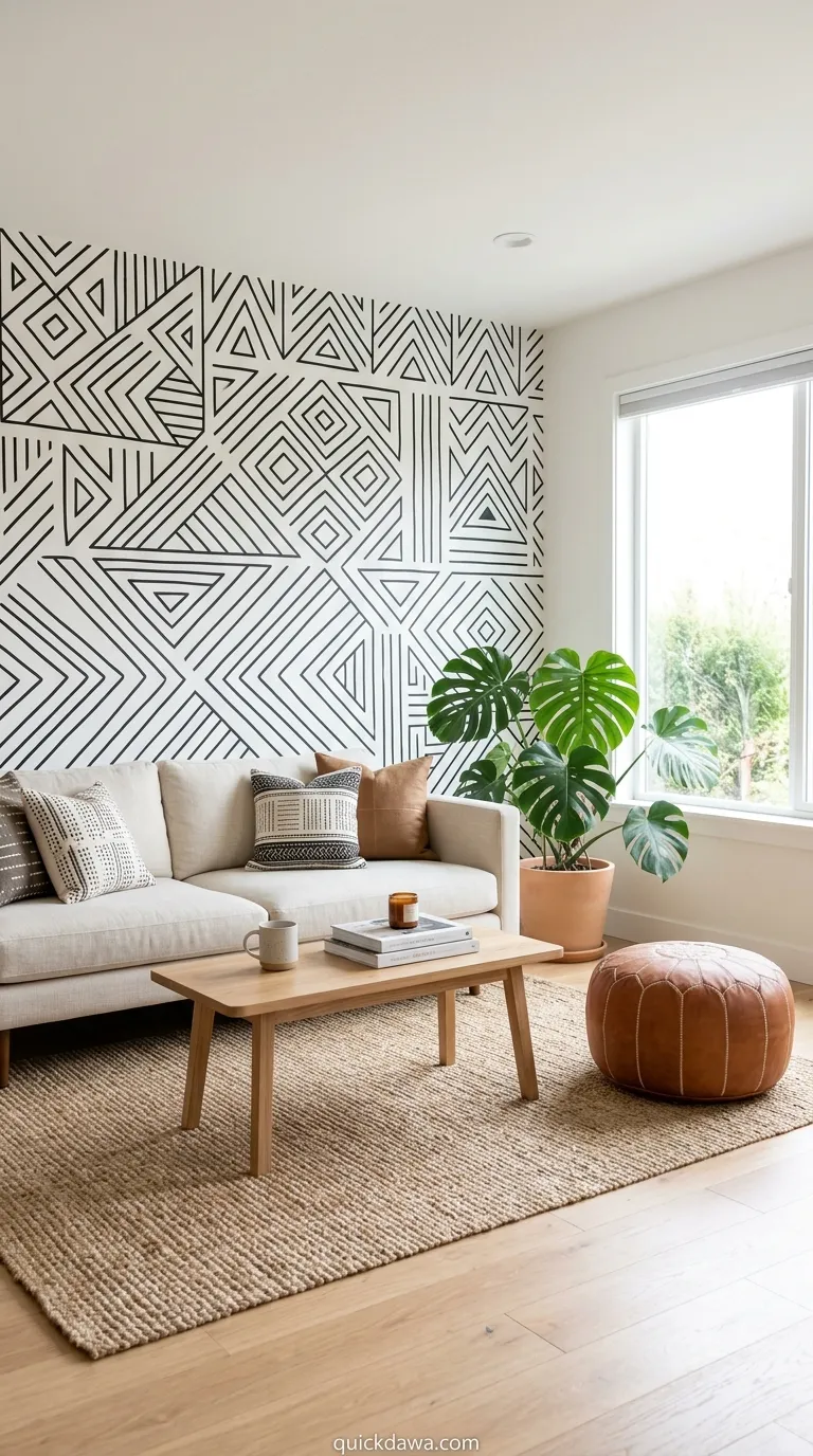 Geometric Tribal Line Art