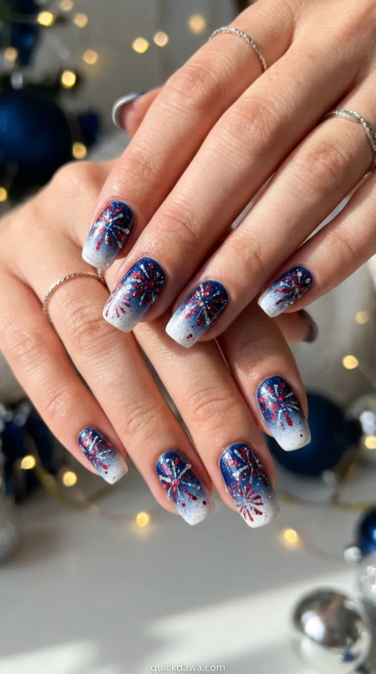 Glitter Ombre Fireworks