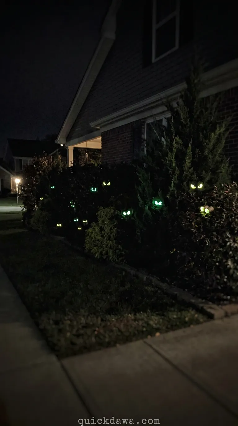 Glowing Eyes in Bushes