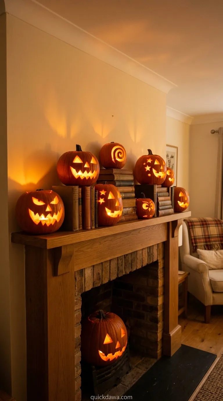 Glowing Jack O Lantern Display