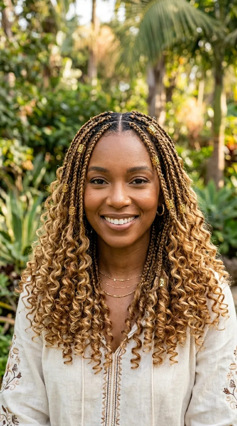 Goddess Knotless Curls