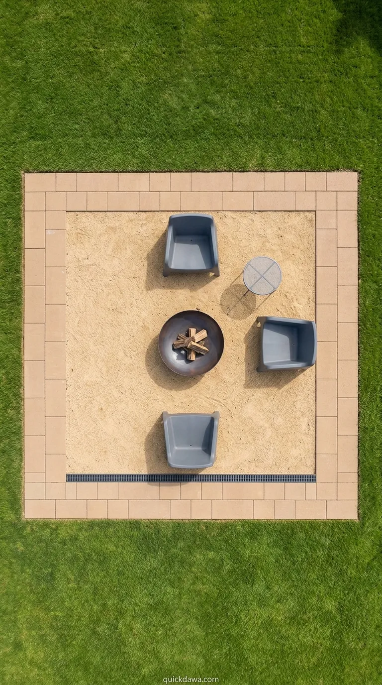 Gravel Base with Paver Border