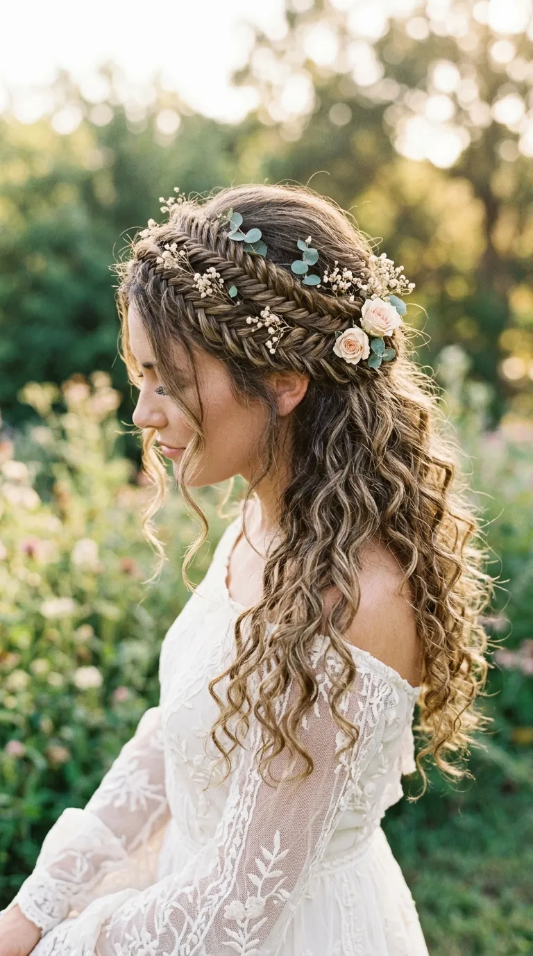 Half-Up Crown Boho Braids