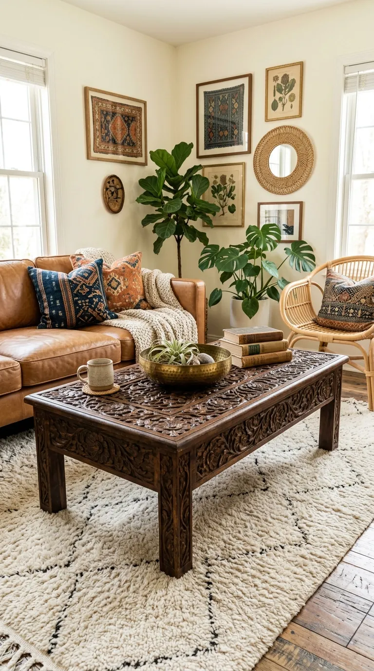 Hand-Carved Wood Tables