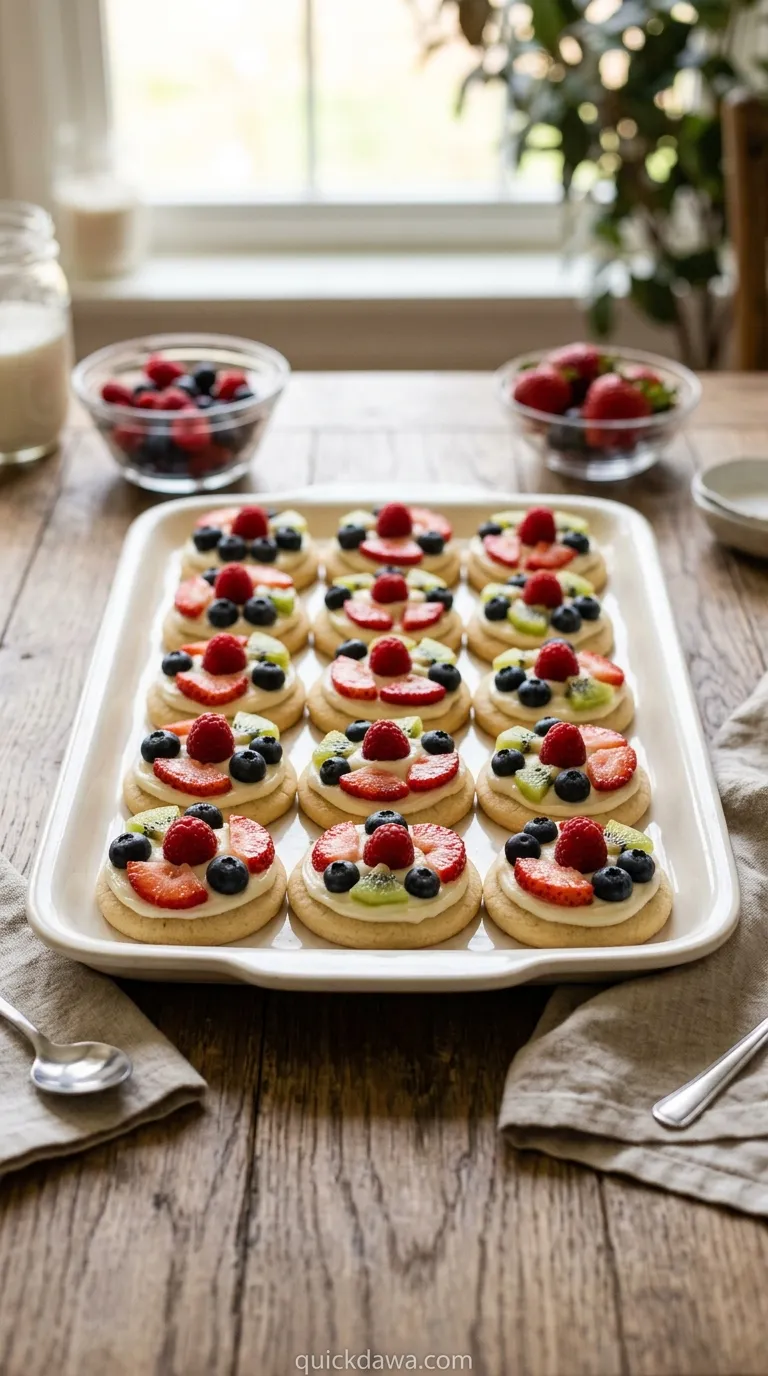 Individual Berry Pizza Cookies