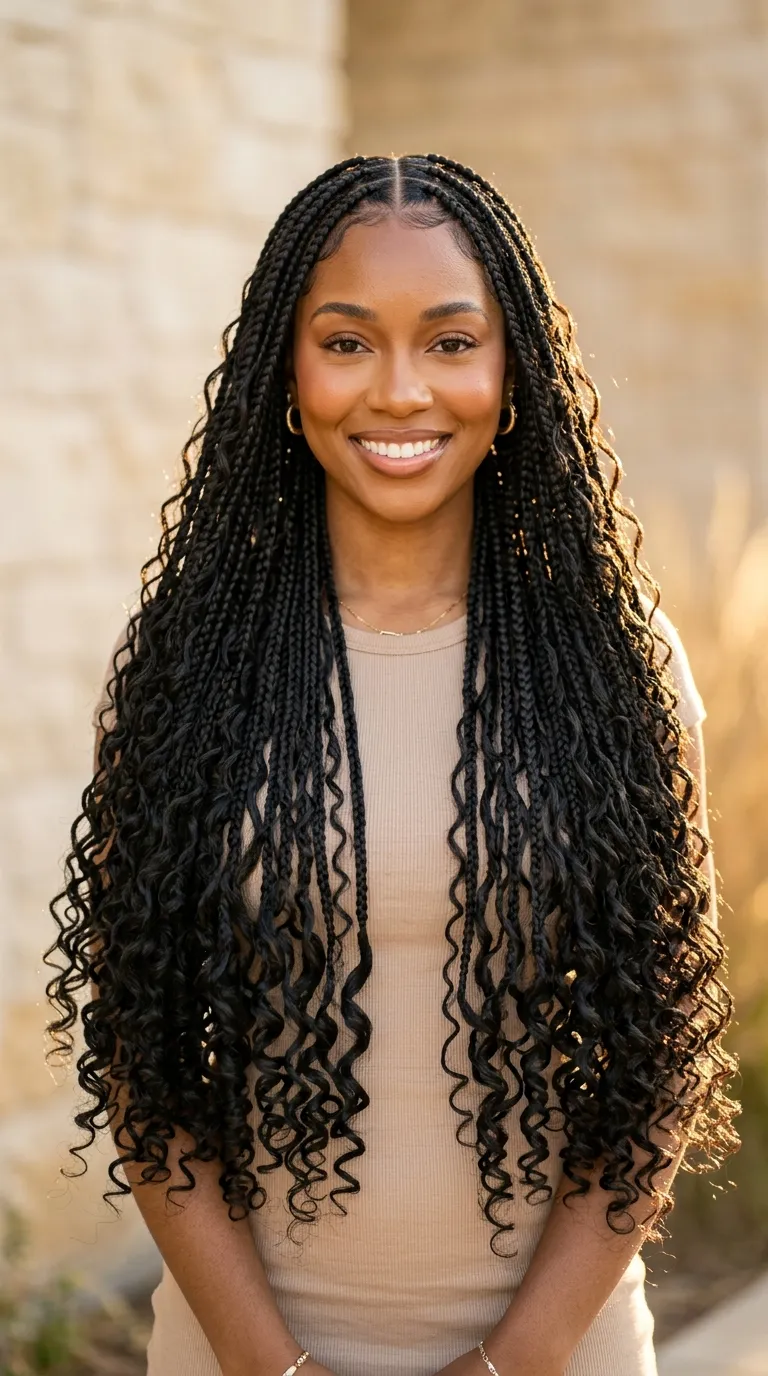 Knotless Bohemian Braids Classic Style