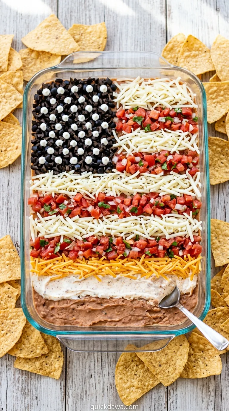 Layered Taco Dip Flag
