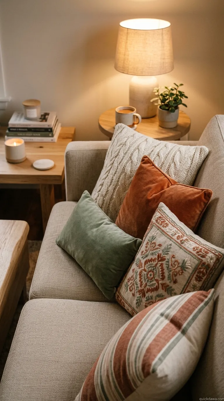 Layered Textured Pillows