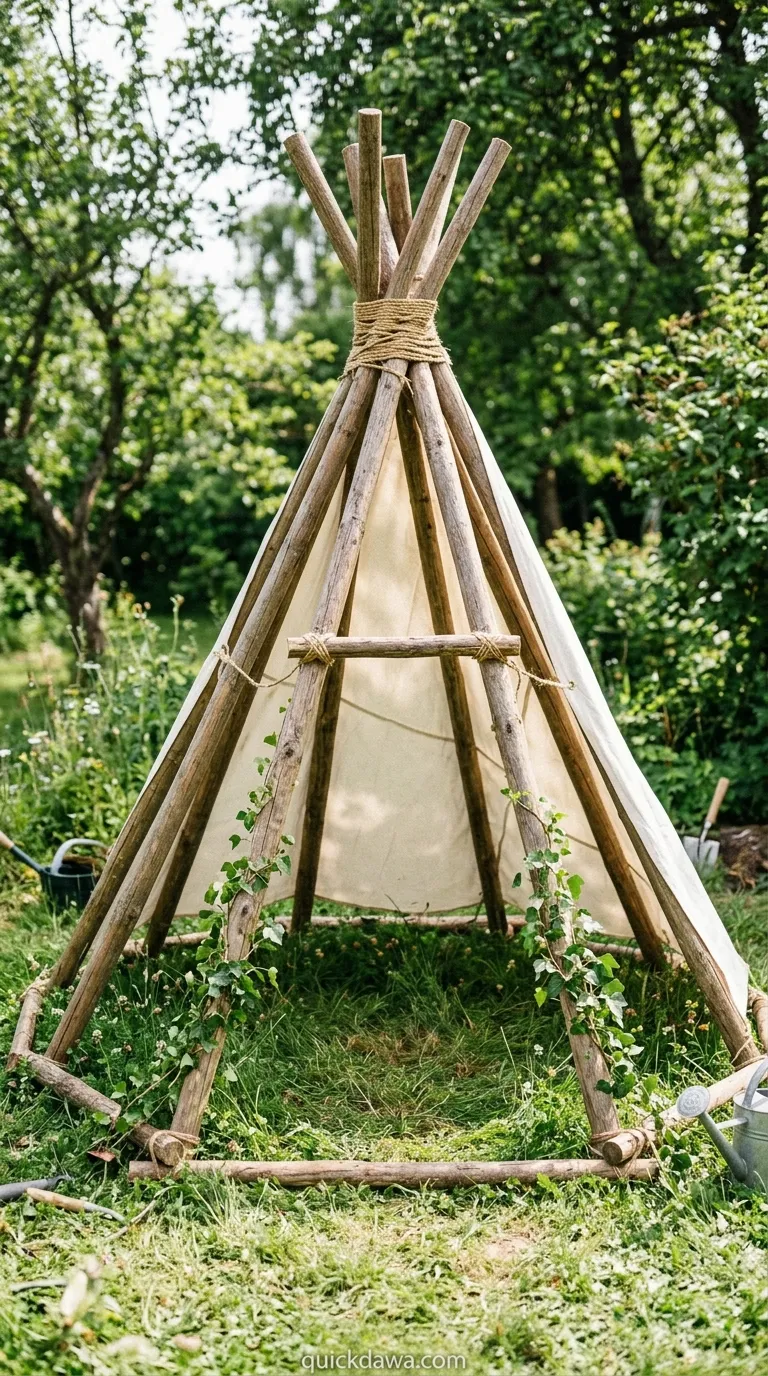 Log Teepee Frame