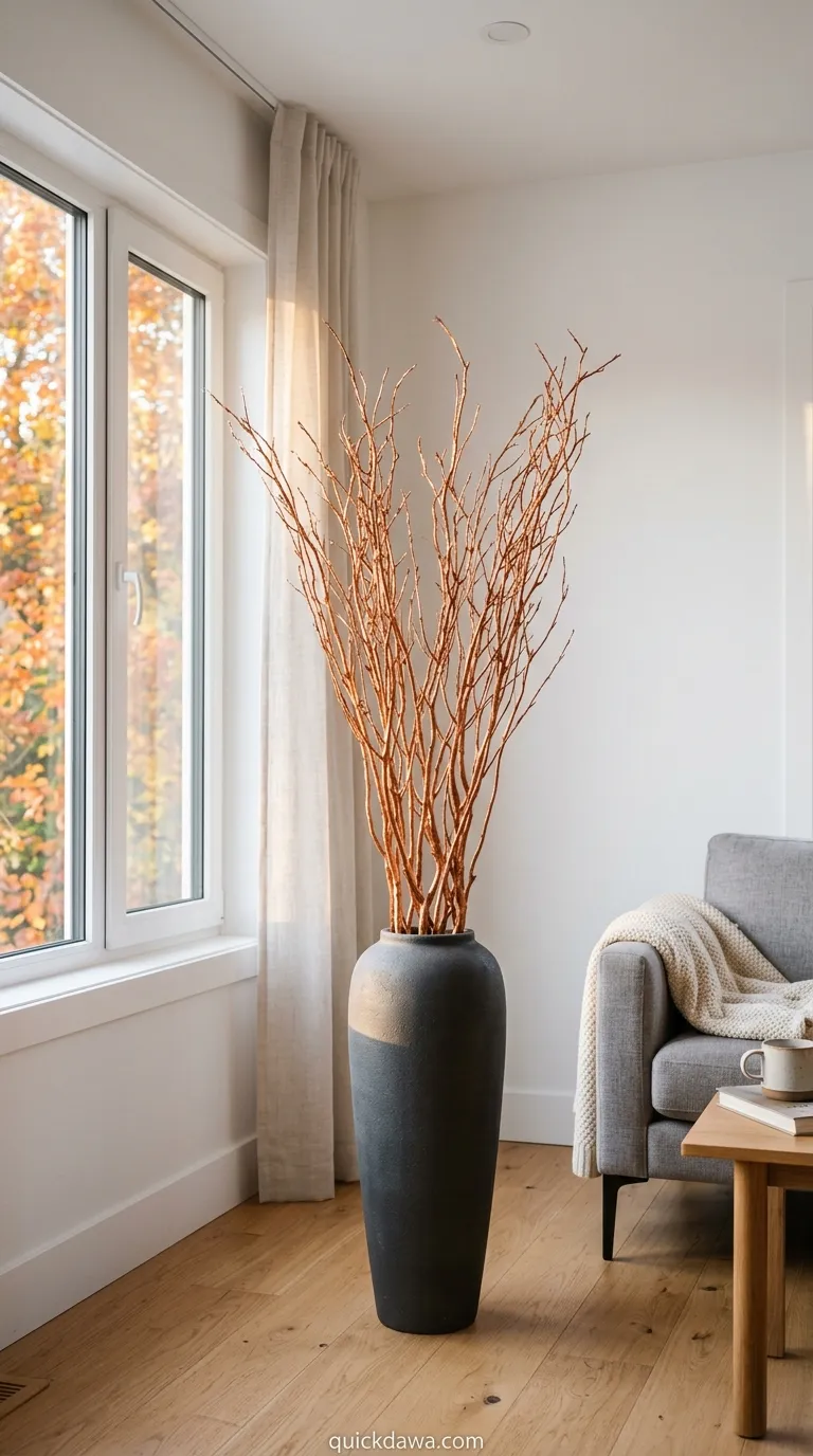 Metallic Autumn Branch Spray