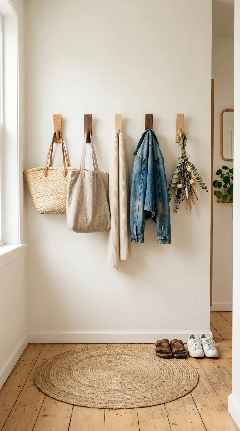 Minimal Entryway with Hooks