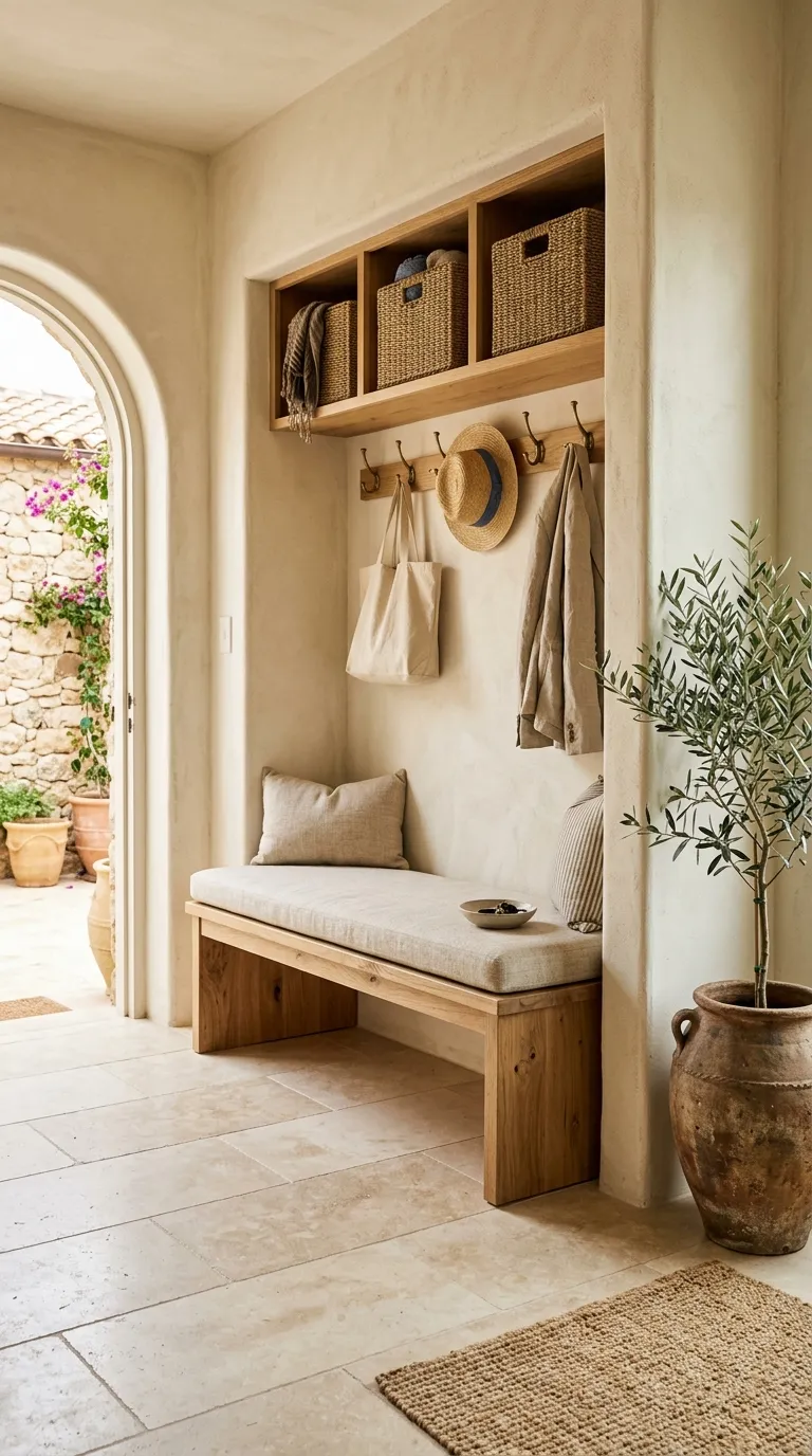 Minimalist Mudroom Niche