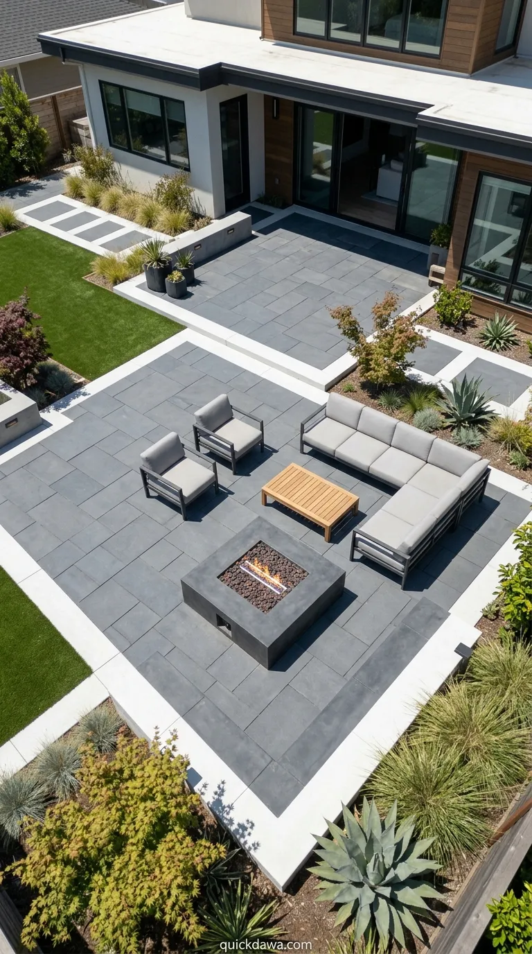Modern Geometric Paver Layout
