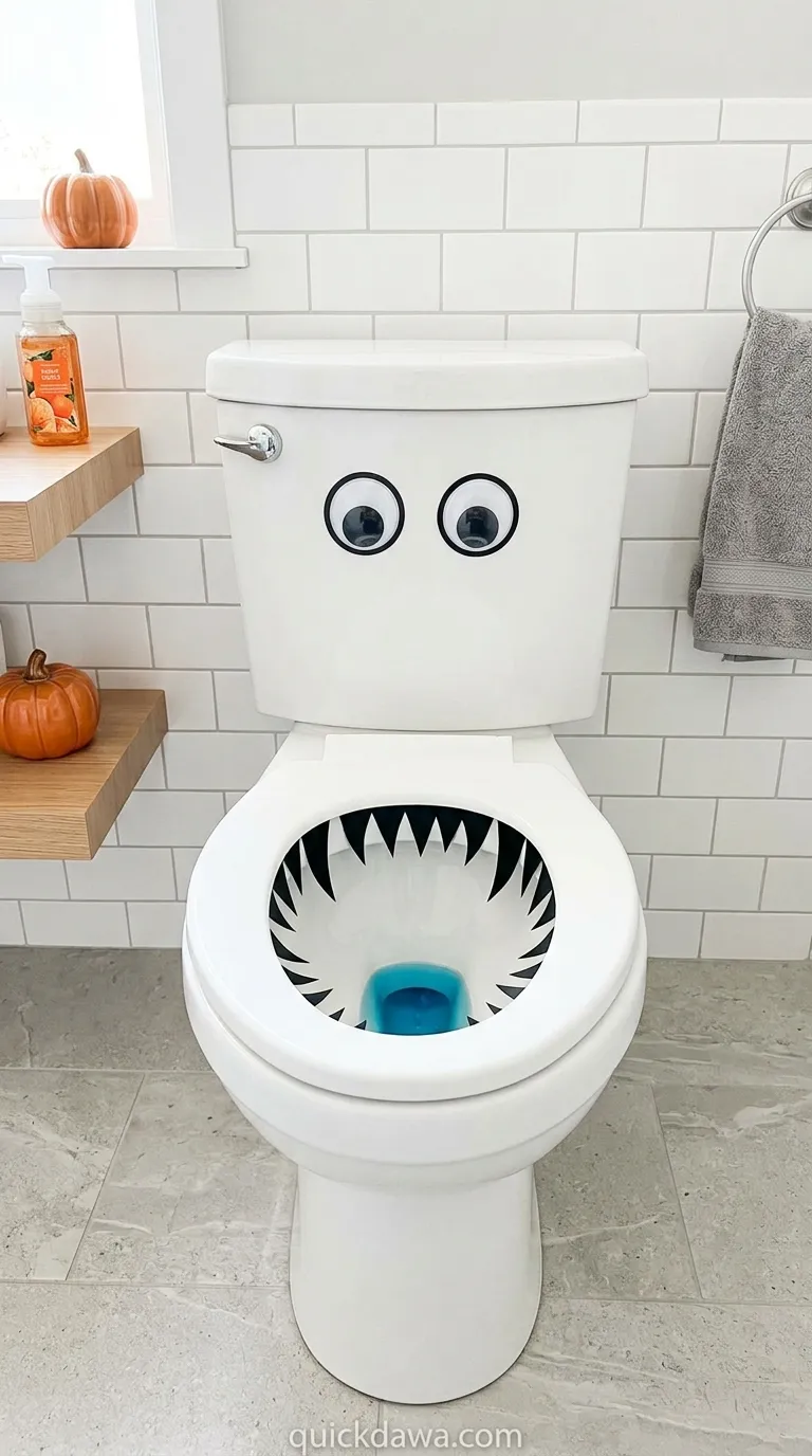 Monster Face Toilet Lid