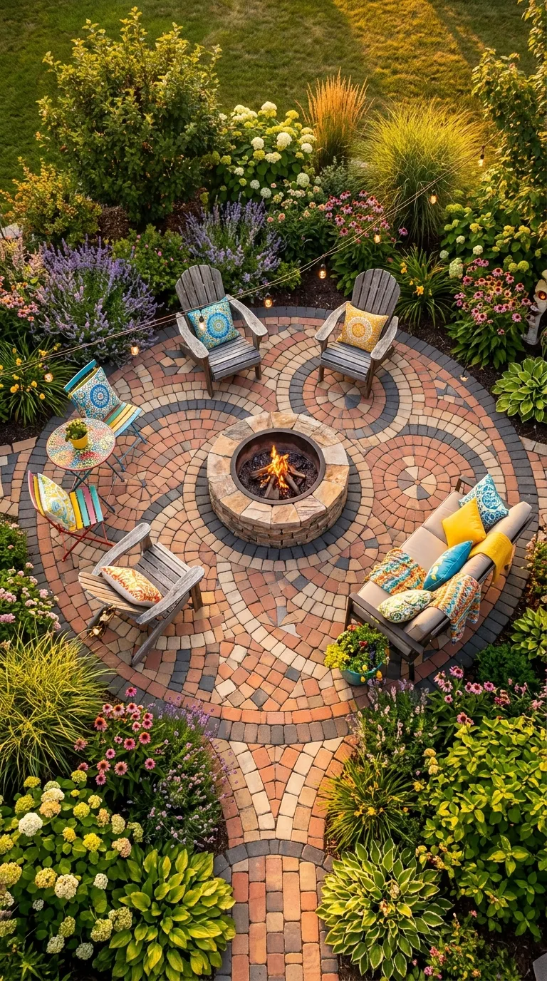 Multi-Colored Paver Pattern