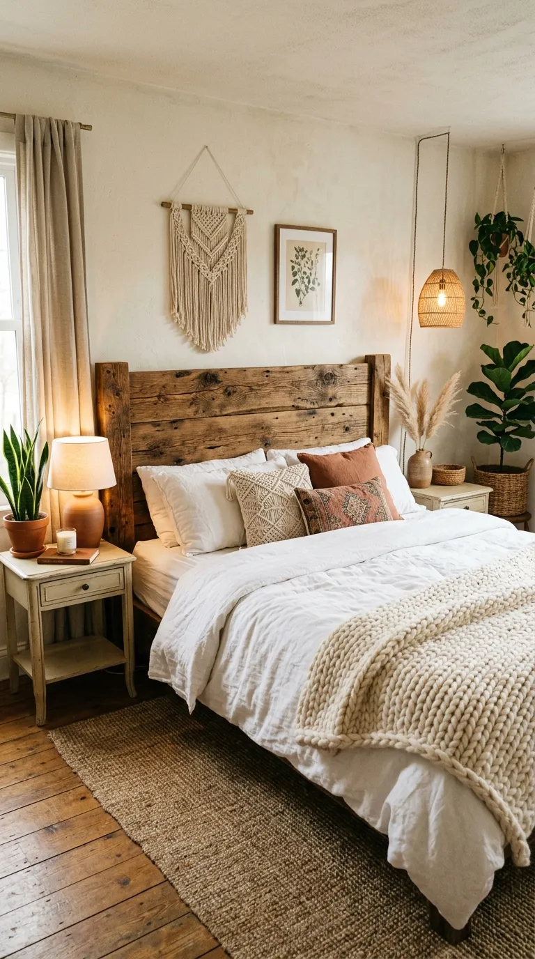 Natural Wood Headboard