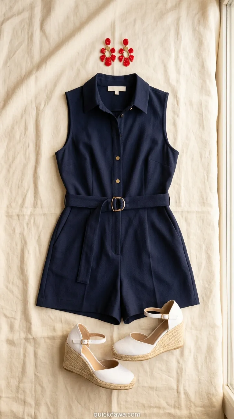 Navy Romper Style