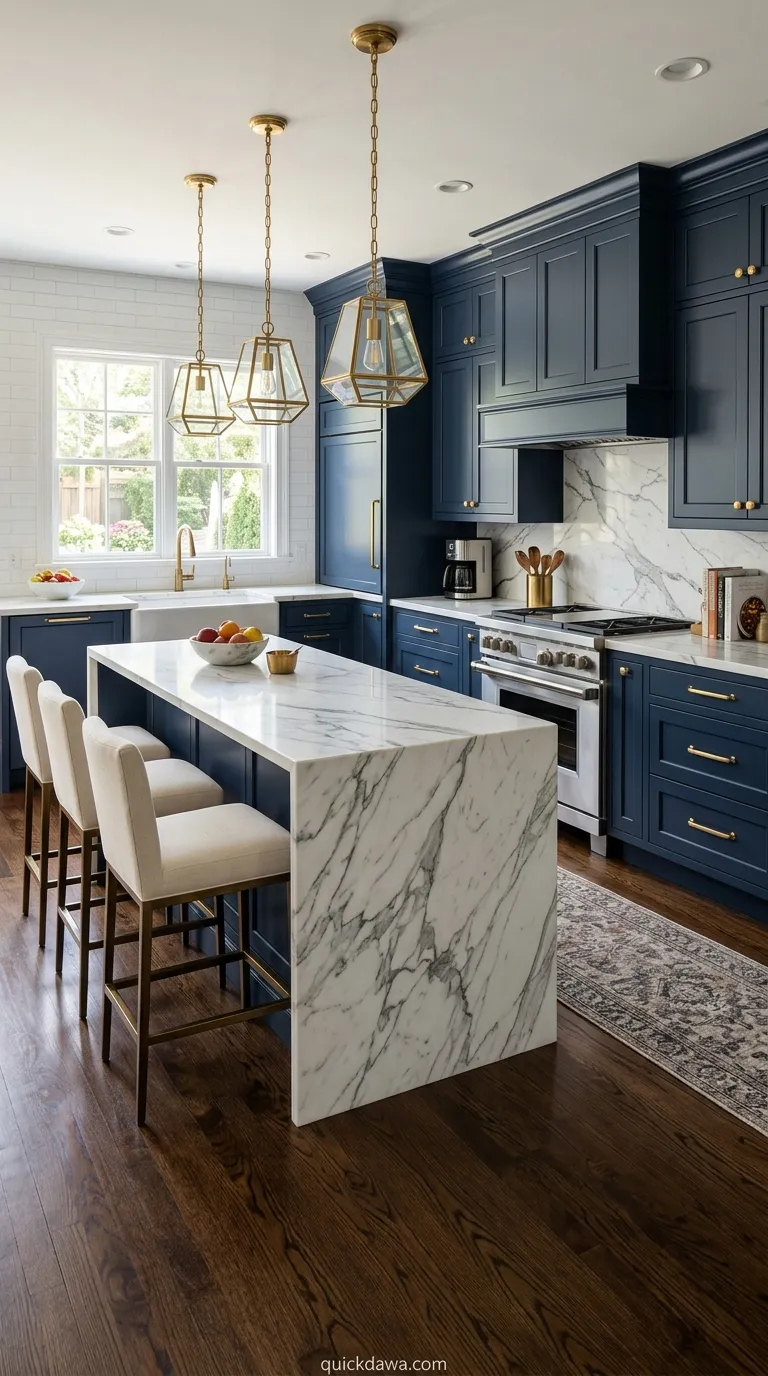 Navy and Marble