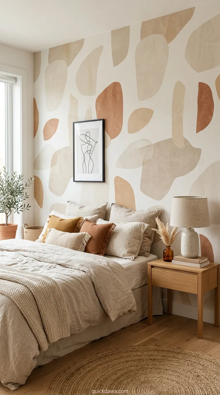 Neutral Abstract Shapes Wallpaper