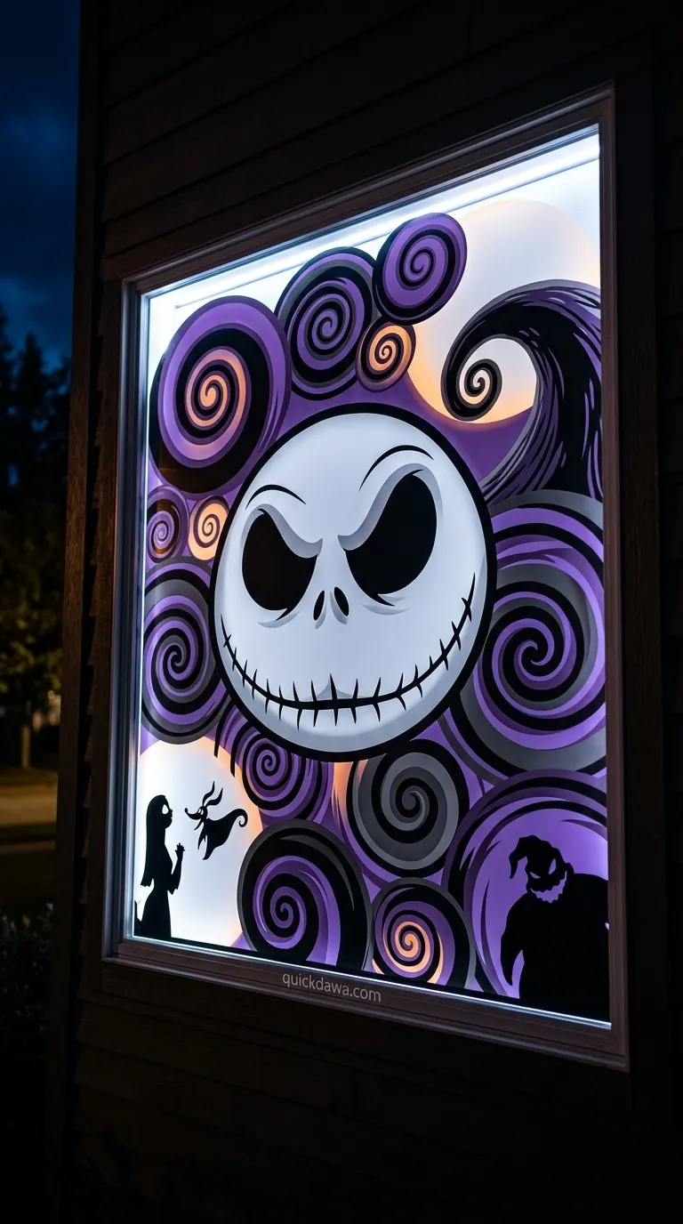 Nightmare Before Christmas Window Decor